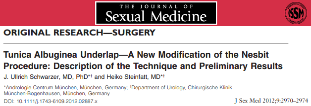 Tunica albuginea underlap Technik - Journal of Sexual Medicine 2012
